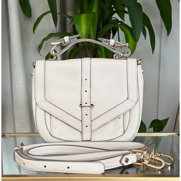 ♦️♦️  TORY BURCH AUTHENTIC VINTAGE WHITE CROSSBODY HANDBAG ♦️♦️ - Picture 2 of 15